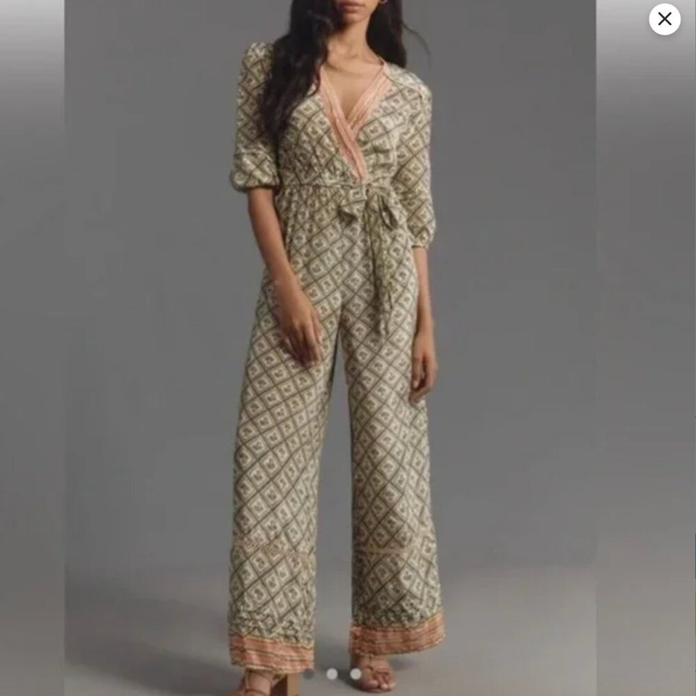 Farm Rio x Anthropologie V-Neck Jumpsuit